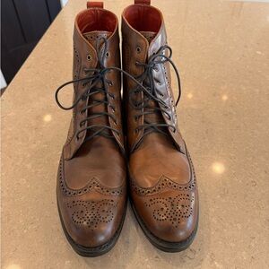 Allen Edmonds Brown Leather Lace-Up Boots